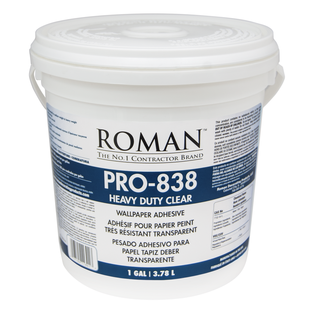 Roman Products, LLC: PRO-838 Heavy Duty Clear Adh 3,78l - spotreba 0,15l/m2 - 11301