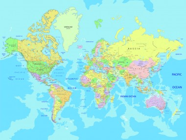 AG Fototapeta World map - FTNXXL2495
